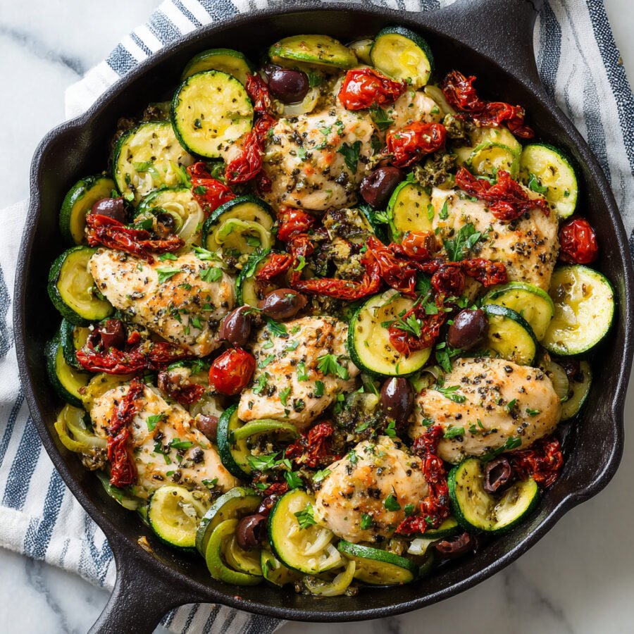 Mediterranean Zucchini Chicken Skillet – A One-Pan image 11