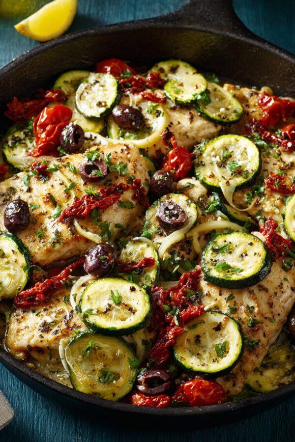 Mediterranean Zucchini Chicken Skillet – A One-Pan image 13